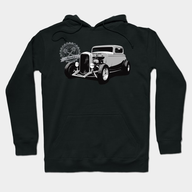 1932 Ford Hot Rod - Made in America Hoodie by 6thGear